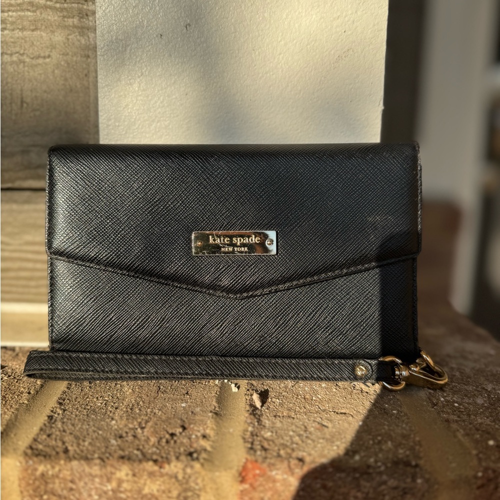 Kate Spade Black Leather Clutch